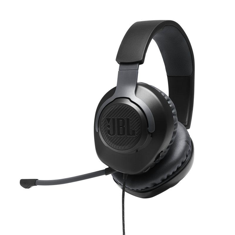 JBL Quantum 100 - Black - Wired over-ear gaming headset with flip-up mic - Hero image number null
